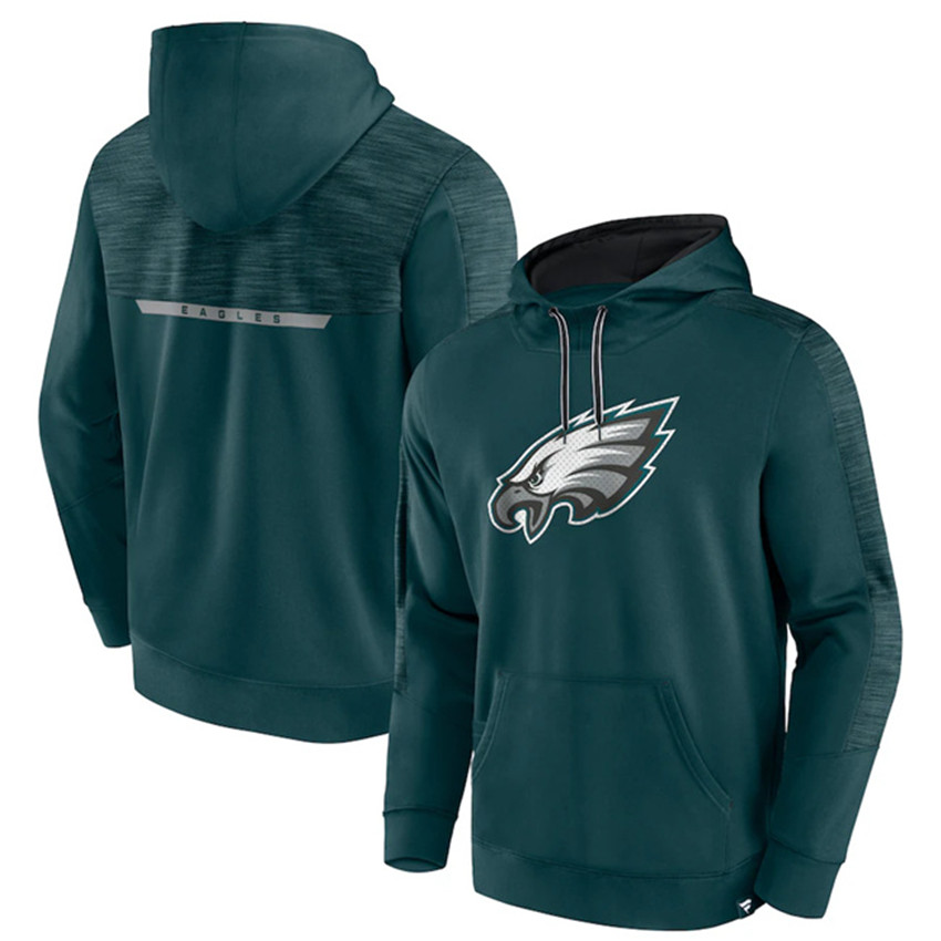 Men's Green Philadelphia Eagles Defender Evo Pullover Hoodie